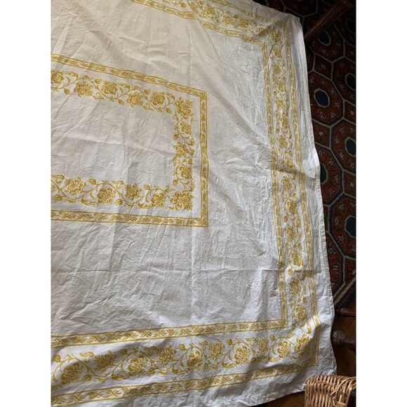 Williams-Sonoma French Border Style Floral Banquet Tablecloth 103 X 70 READ - Picture 4 of 16